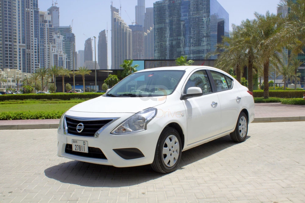 White Nissan Sunny 2020 for rent in Dubai 1